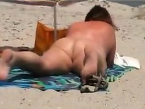 Obese Granny Gets A Bask Up ahead Shore
